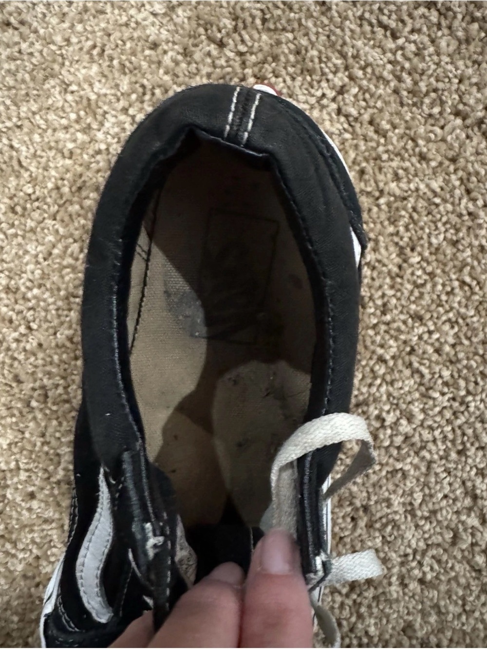VANS Old Skool Black And White M Size 8/W Size 9.5 Used Good Condition No Box - Picture 5 of 12
